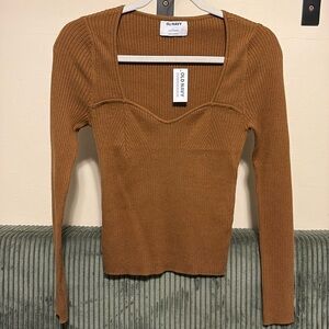 Old Navy long sleeve rib knit top